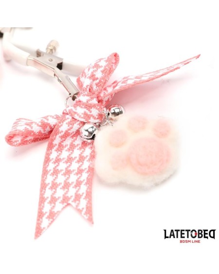 nipple clamps with kitty paw pompon