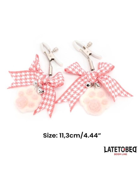 nipple clamps with kitty paw pompon