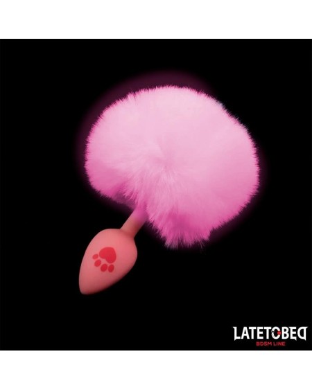 rose silicone anal plug with pompon rose