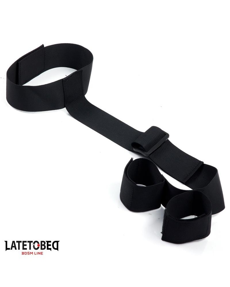 ribbon neck to wrist bondage
