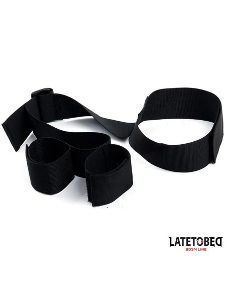 ribbon neck to wrist bondage