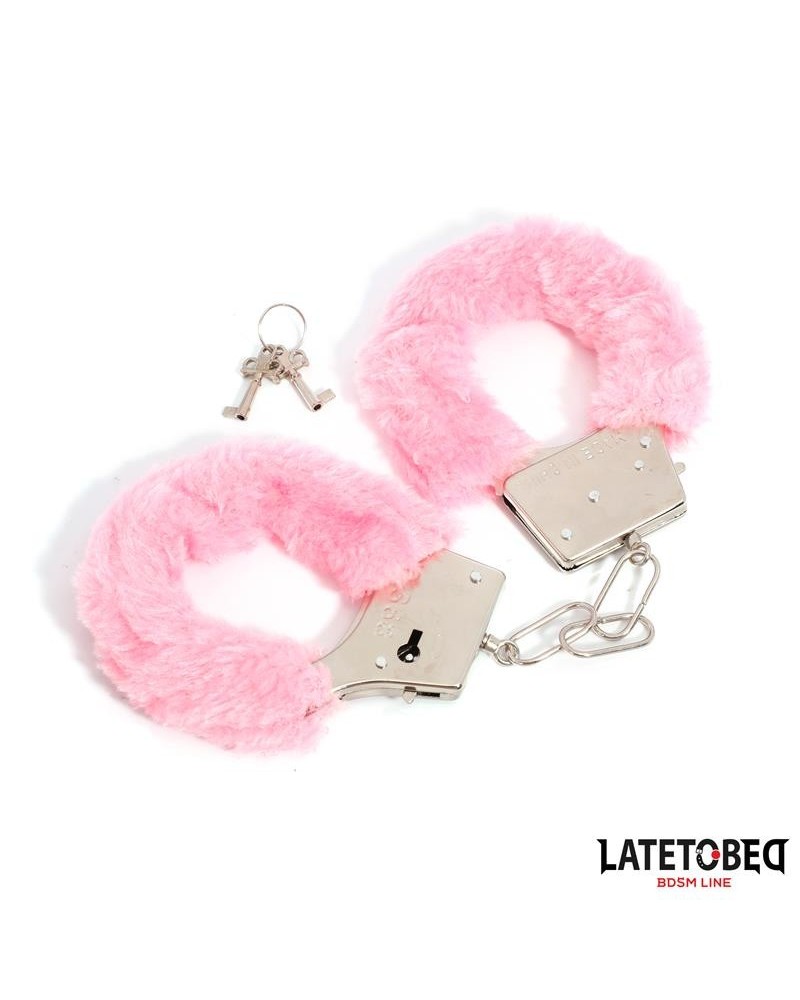 furry metal cuff rose