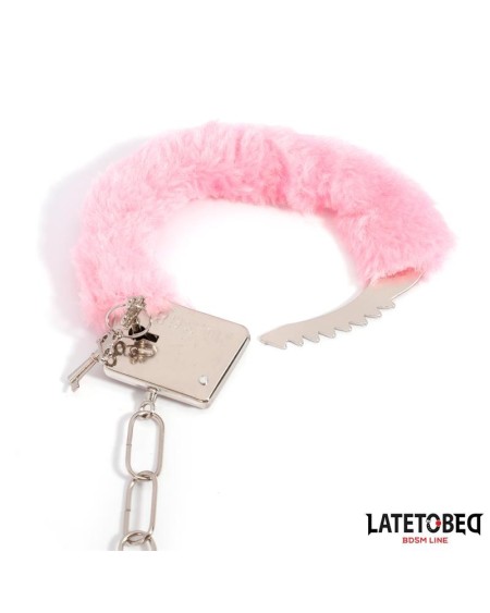 furry metal cuff rose