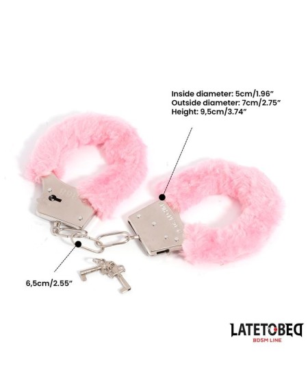 furry metal cuff rose