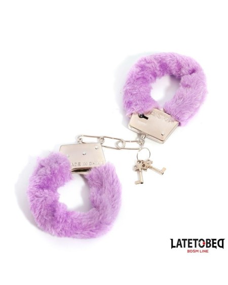furry metal cuff violet