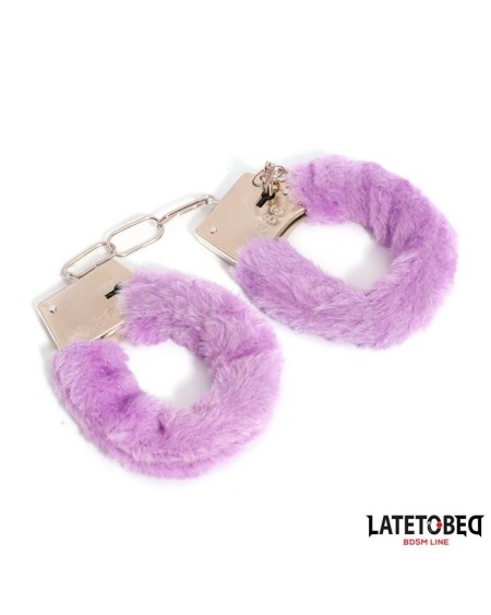 furry metal cuff violet