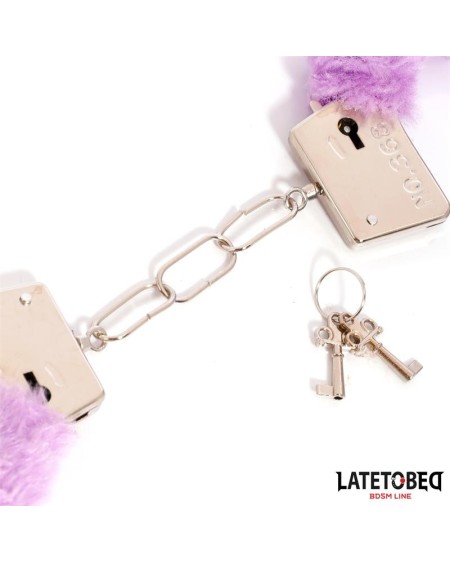 furry metal cuff violet