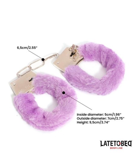 furry metal cuff violet