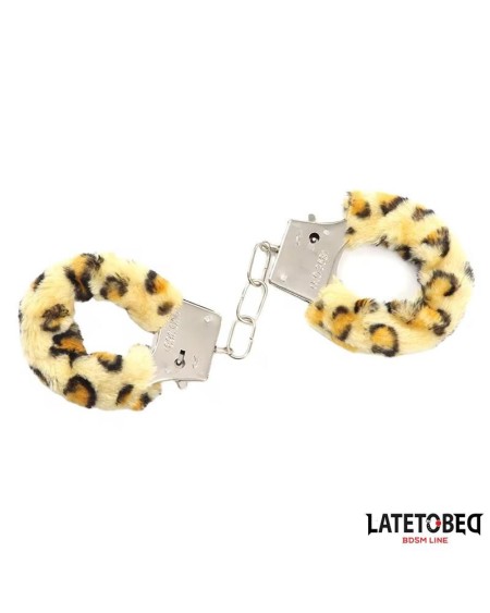 furry metal cuff animal print leopard