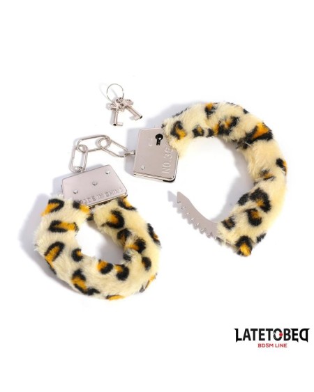 furry metal cuff animal print leopard