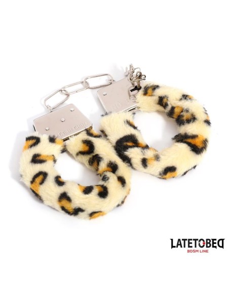 furry metal cuff animal print leopard