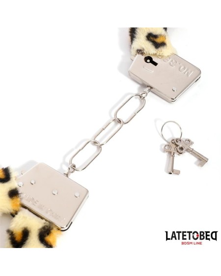 furry metal cuff animal print leopard