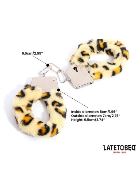 furry metal cuff animal print leopard