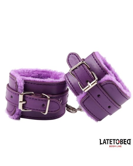 furry wrist cuff violet