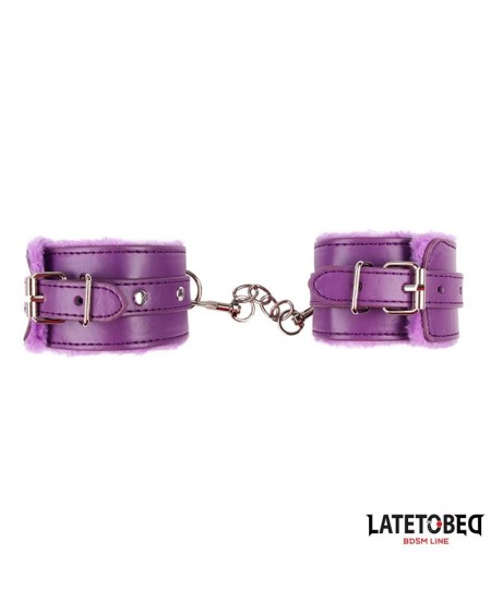 furry wrist cuff violet