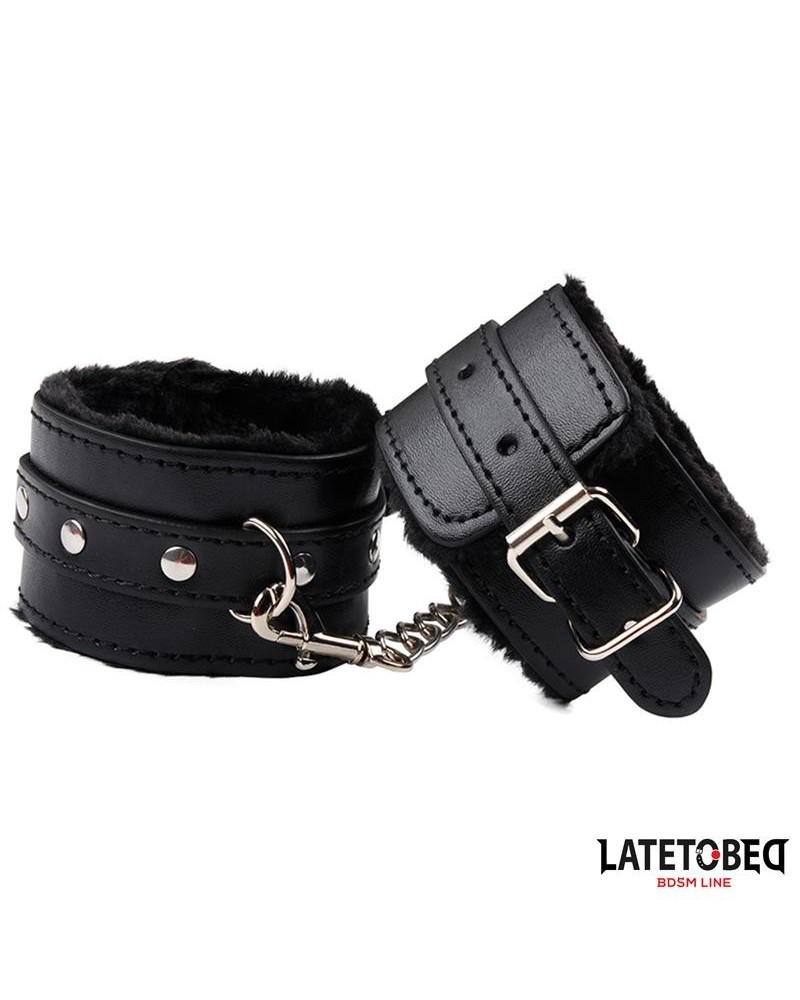 furry ankle cuff noir