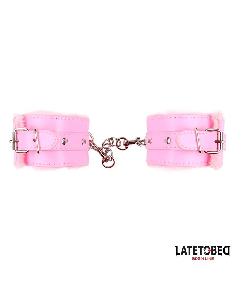 furry ankle cuff rose