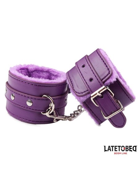 furry ankle cuff violet