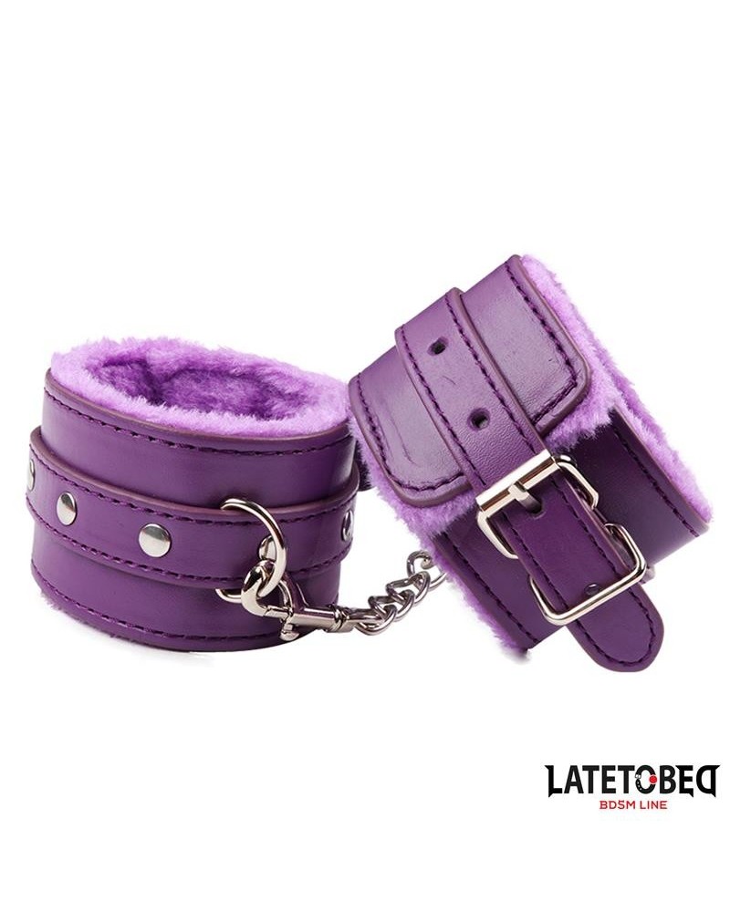 furry ankle cuff violet