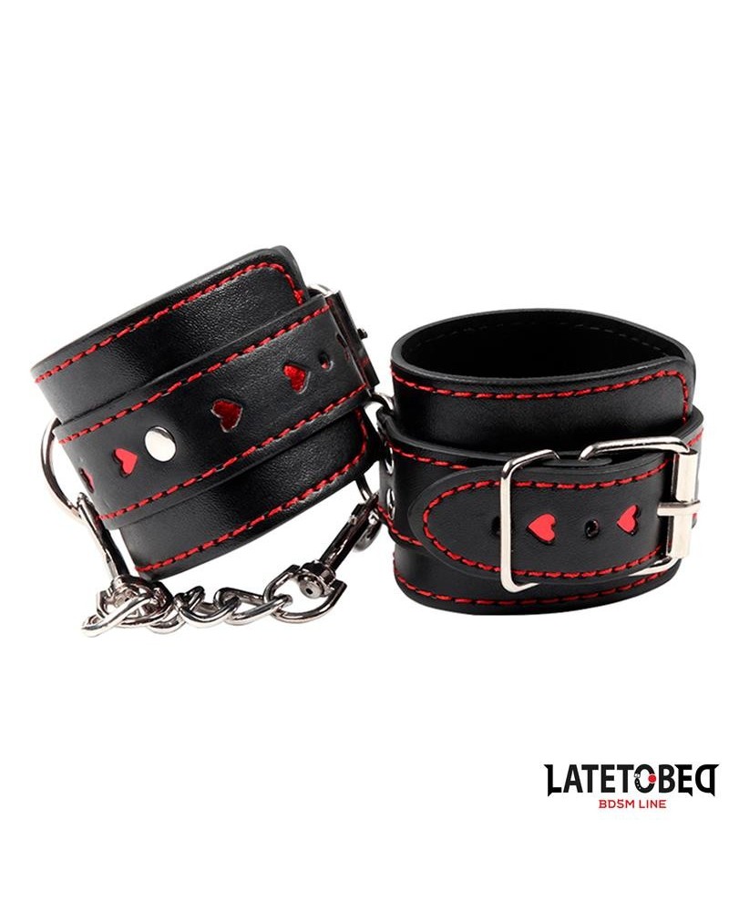 ankle cuff with chain and hearts