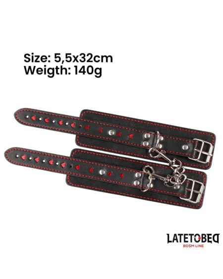 ankle cuff with chain and hearts