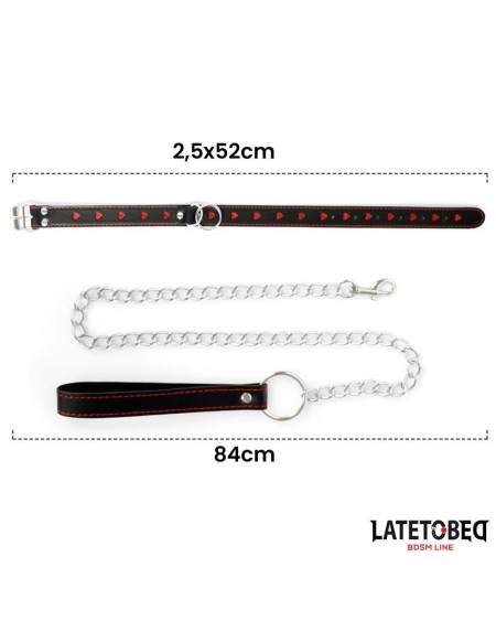 collar with leash 52 cm