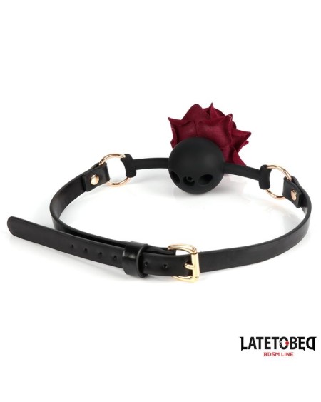 gold metal rose gag ball