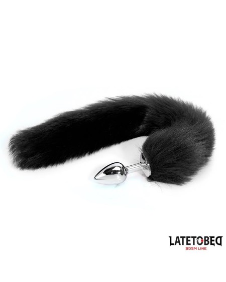 anal plug with tail noir 40 cm