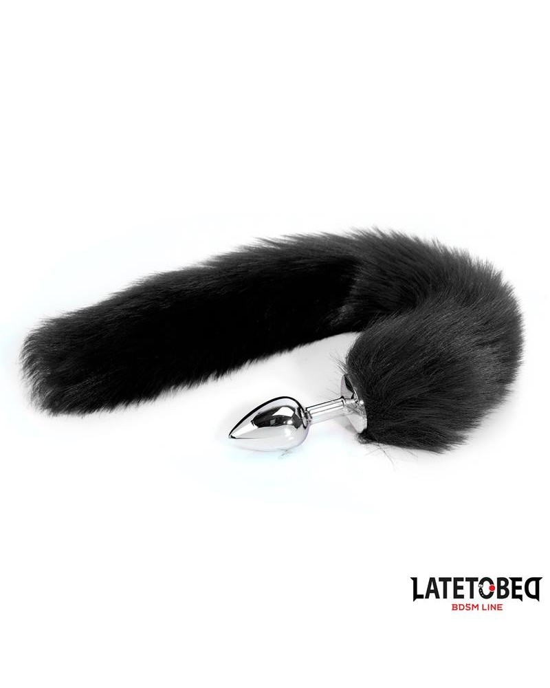 anal plug with tail noir 40 cm
