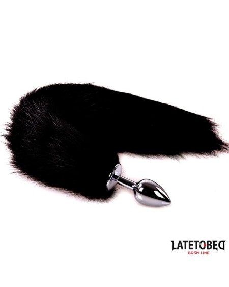 anal plug with tail noir 40 cm