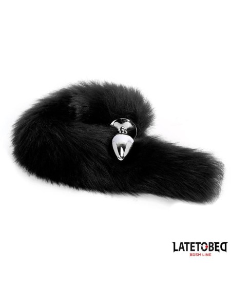 anal plug with tail noir 40 cm