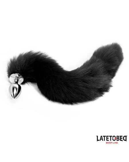 anal plug with tail noir 40 cm