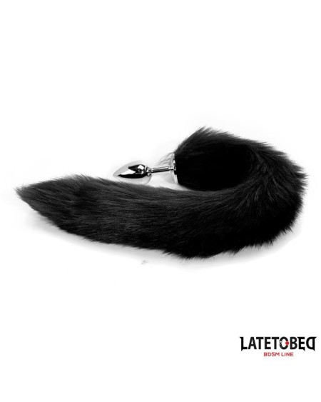 anal plug with tail noir 40 cm
