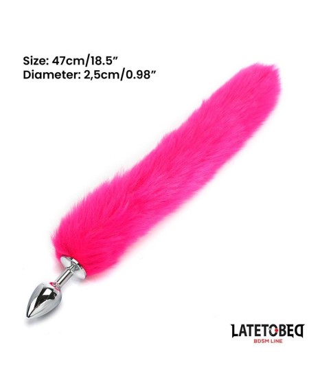 anal plug with tail hot rose 40 cm