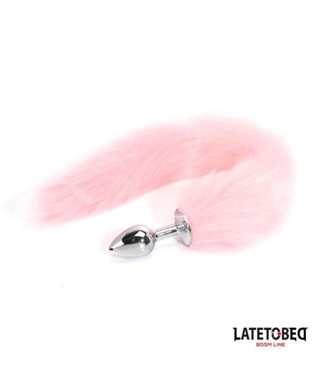 anal plug with fox tail rose 40 cm