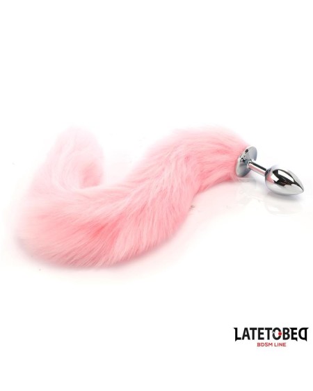 anal plug with fox tail rose 40 cm