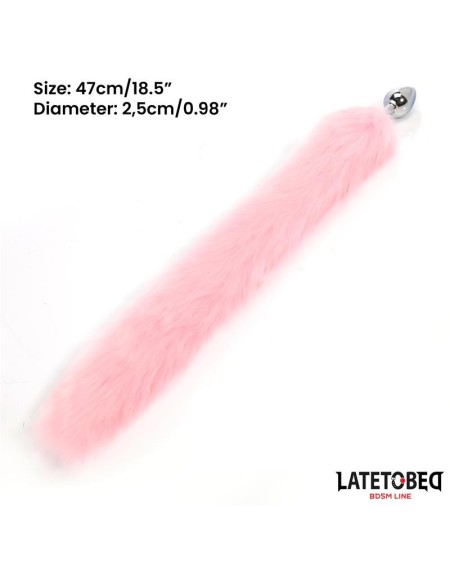 anal plug with fox tail rose 40 cm