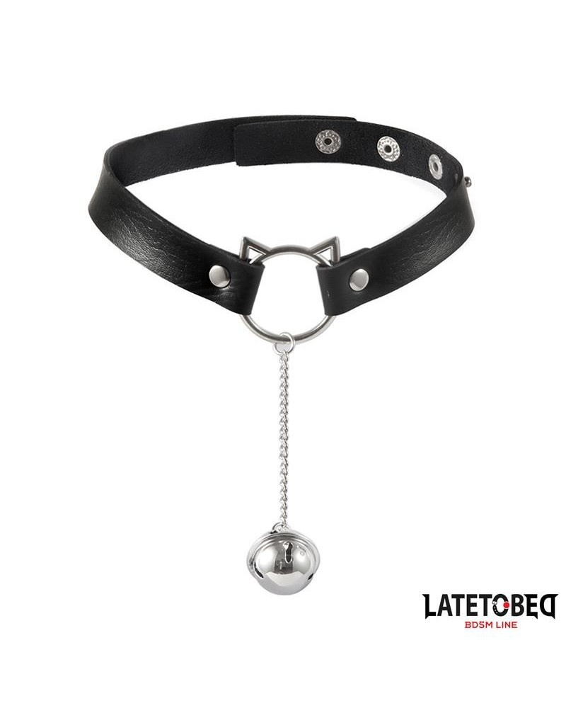 choker with cat ear hoop and bell