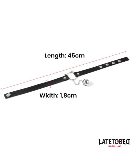 choker with cat ear hoop and bell