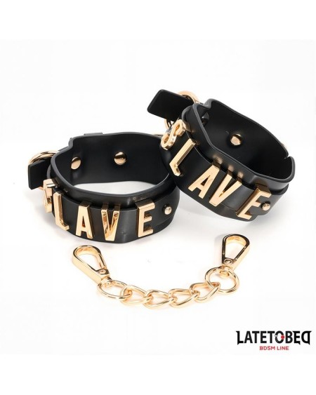 slave handcuff with golden chain