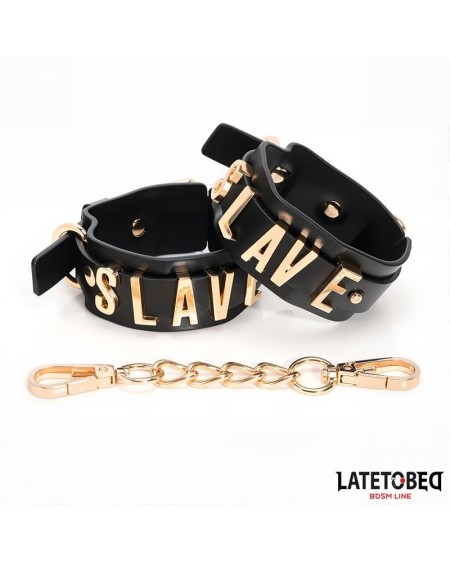 slave handcuff with golden chain