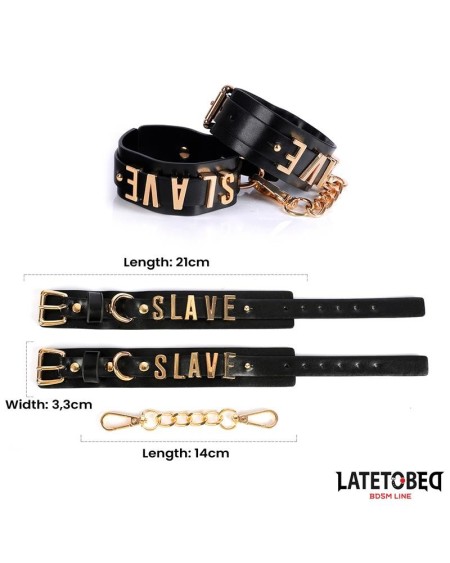slave handcuff with golden chain