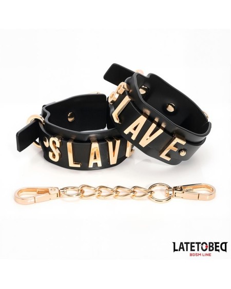 slave ankle cuff with golden chain