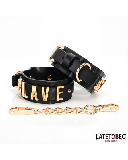 slave ankle cuff with golden chain