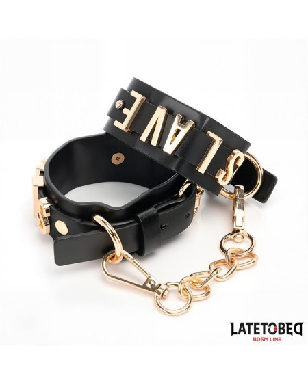 slave ankle cuff with golden chain