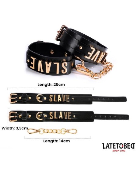 slave ankle cuff with golden chain