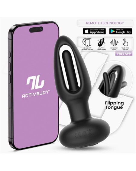 zack anal plug with flipping tongue and vibration with app