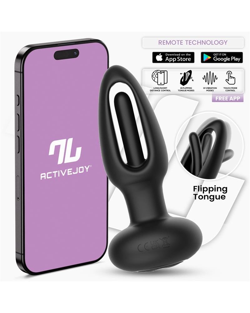 zack anal plug with flipping tongue and vibration with app