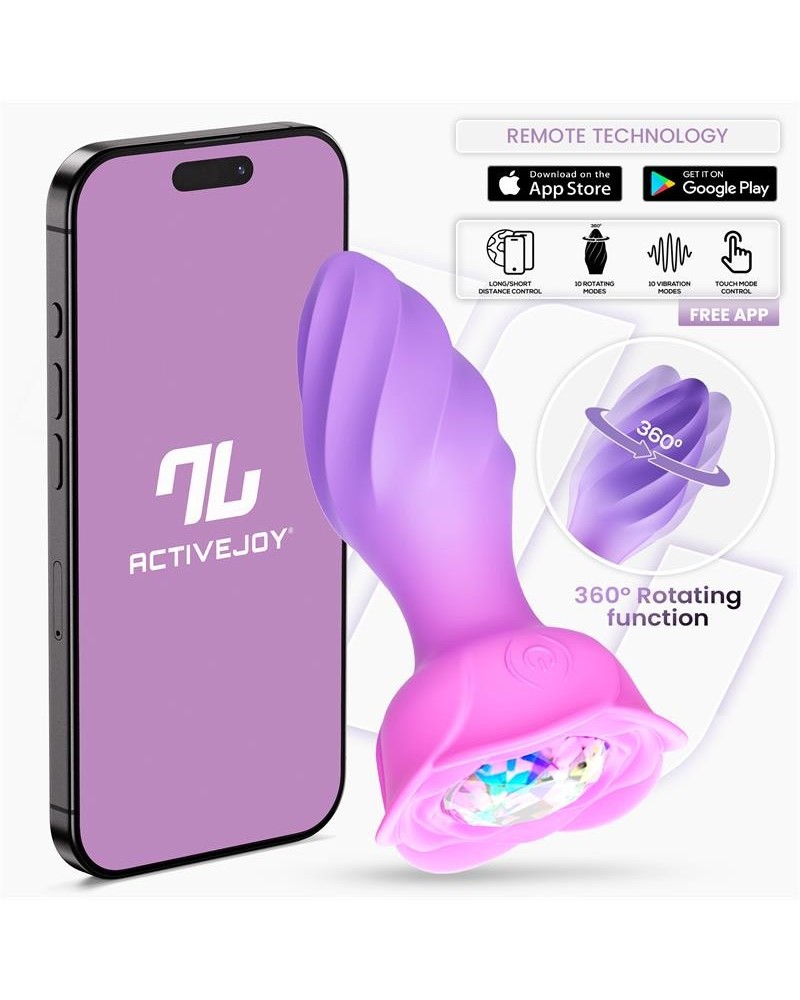moxy butt plug with rotation 360o with app