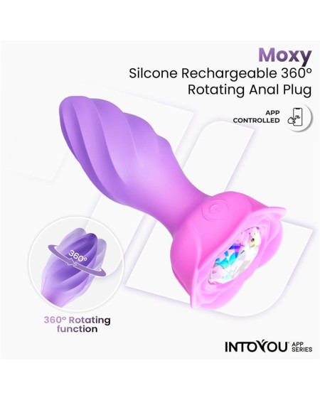 moxy butt plug with rotation 360o with app